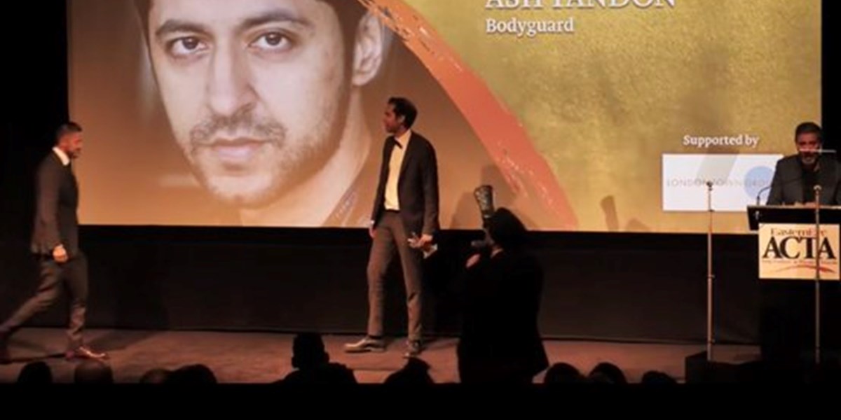 Ash Tandon awarded Best Actor by Nikhil Shah of LTG